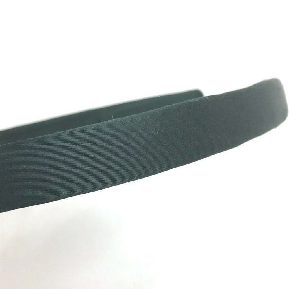 CHANEL Ribbon Hair Accessory Head Band Satin Black x Dark Green - Picture 5 of 10